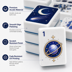 Novedosas fichas de Mahjong de acrílico de 3 capas, estilo lujo inspirado en cloisonné, ideales para regalos festivos y venta al por menor. - Product Image 6