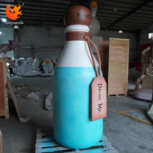 Sợi thủy tinh khổng lồ cà phê đồ uống chai điêu khắc, quán cà phê thương mại hiển thị, lớn sàn đứng nghệ thuật trang trí - Product Image 3