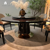 Ensemble de table à manger italienne avec 6 chaises de designer, fabrication Foshan, pour usage domestique, hôtelier et projets de villas, vente en gros