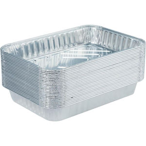 ถาดรองเค้กฟอยล์บลิสเตอร์พร้อมฝาปิดถาดรองเค้กทำจากอลูมิเนียมฟอยล์แบบใช้แล้วทิ้งทรงสี่เหลี่ยมผืนผ้าสำหรับจัดเลี้ยงพิซซ่า - Product Image 3