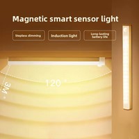 Lampe de nuit LED intelligente à détecteur de mouvement 30 cm, en ABS, design moderne et minimaliste, pour couloir, escalier, placard, bande longue, à intensité variable