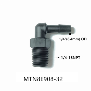 Raccords de tuyauterie OEM en polypropylène, petits raccords en plastique NPT à 90 degrés pour tuyau d'air, filetages G1/2", G3/8", G1/4", G1/8", raccords cannelés pour tuyau - Product Image 5