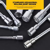 Jeu de clés à douille en L professionnelles usinées 6-19 mm métriques en acier à haute teneur en carbone de qualité industrielle, clé hexagonale robuste pour l'automobile