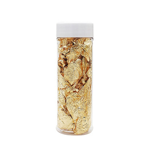 Feuille d'or pour gâteau, <span class=keywords><strong>papier</strong></span> doré 24 carats, feuilles de feuille d'or pour dorure, feuille métallique pour décoration de gâteaux, desserts, beauté, feuille d'or - Product Image 1
