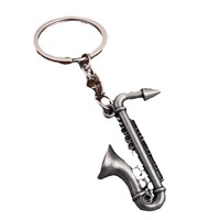 Saxophone Keychain Bulk Mini Musical Instrument Pendant Gift Wholesale for Music Lovers