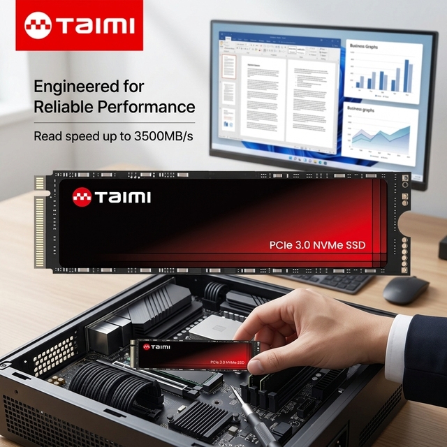 Taimi M.2 NVMe PCIe 3.0 SSD 512GB Internal Solid State Drive for Ultimate System Booting Office PC and Pro Gaming Computing