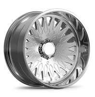 Jantes forgées en alliage GPW personnalisées 8x170 8x180 en forme de H, polies, tout-terrain, à déport profond, 20'' 22'' 24'' 26'' 28''