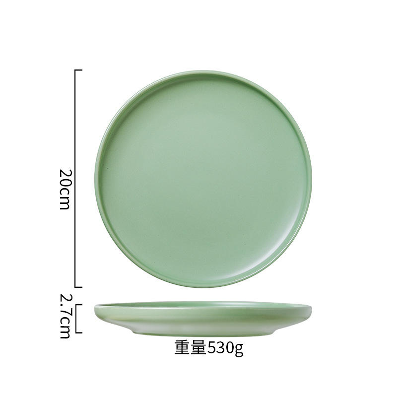 Assiette à pizza de 8 pouces (vert)