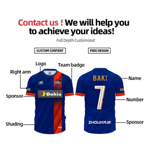 Guangzhou produce quick dry 100% Polyter authentic cheap football jerseys - Product Image 5