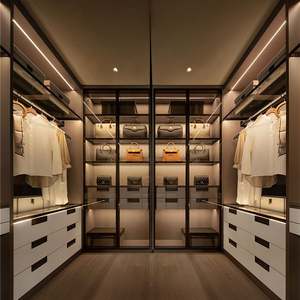 Factory Supply Luxury Walk in Closet with Customized Storage Solutions Elegant Wardrobes - Product Image 6