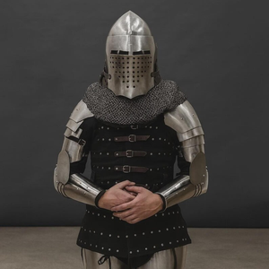 Ensemble d'armure traditionnelle 3D en acier massif, moulé à la main, pour costume médiéval HMB SCA, reconstitution historique, objet de collection - Product Image 6