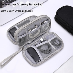 Sac de rangement pour câbles de données, étui de transport portable étanche, sac de rangement, sac organisateur de voyage pour câbles, cordons, chargeurs USB - Product Image 4