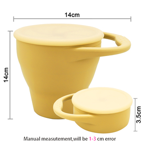 <span class=keywords><strong>Tongtu</strong></span> cấp thực phẩm Silicone Snack Cup thuận tiện xách tay gấp trẻ em ăn uống Cup cho Snack lưu trữ cho 0-12 tháng - Product Image 5