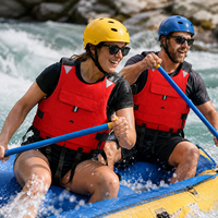 Gilet de flottabilité en néoprène 120-150N pour activités commerciales de rafting en eaux vives, avec patchs réfléchissants pour kayak et canyoning