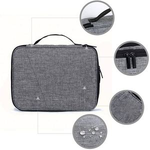 Étui de rangement universel pour câbles de voyage à double couche, certifié BSCI, pour accessoires électroniques et iPad Pro - Product Image 1