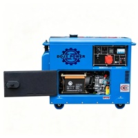Générateur diesel portable super silencieux 5/8/9KVA ATS AVR 110V/220V/440V 50/60Hz monophasé/triphasé 1800 tr/min Alimentation de secours d'urgence