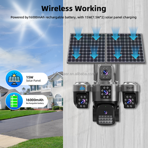 Hongnaer 20MP Solar Panel Aangedreven Draadloze 4G LTE Beveiligingscamera CCTV PTZ IP Camera HiEasy AOV 4 Lens Buiten 4G Simkaart Solar Camera - Product Image 6