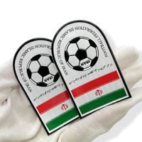 Conception de logo personnalisée en gros pour équipe de football, impression 3D écologique en TPU, transfert par presse à chaud avec tissu en toile sergé