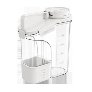 Rice Storage <b>Container</b> Rectangle White Airtight Seal Lid With Measurement For Rice <b>Flour</b> Grains - Product Image 4