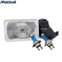 Sy4652t Lampe carrée semi-fermée de 5 pouces avec mèche carrée 4*6, phare avant carré de 5 pouces adapté aux ampoules H4P43T pour feux de route et de croisement