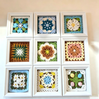 Juego de Marcos de Fotos Decorativos para el Hogar de 6 Pulgadas y 9 Rejillas, Hechos de MDF, Sin Insertos