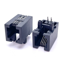 Connecteur réseau Soulin 1x1 à port unique, prise jack 4 broches RJ11 femelle, connecteur modulaire, contact en laiton, PCB, indice de protection IP67, 125V 1.5A