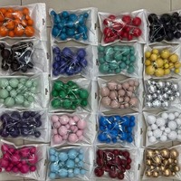 Lot de 20 boules métalliques dorées et argentées pour décoration de gâteaux, inserts de gâteaux d'anniversaire de célébrités sur Internet