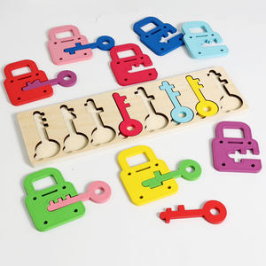 Juguete educativo al por mayor, juguete a juego con llave <span class=keywords><strong>de</strong></span> color, Reconocimiento <span class=keywords><strong>de</strong></span> formas para niños, juego <span class=keywords><strong>de</strong></span> entrenamiento con bloqueo - Product Image 1