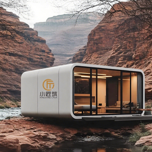 CASA Prefab 20ft 40ft Tiny House Panel de sándwich de acero desmontable Cabina de troncos para hoteles Casa móvil Baño Supermercado Cabine De - Product Image 1