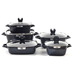 MGC Custom <strong>White</strong> Die-Cast Metal Hot Pot Set High Quality Nonstick <strong>Ceramic</strong> <strong>Cookware</strong> - Product Image 4