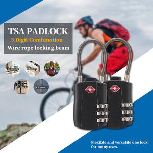 Cable de alta calidad 3 combinación Digital TSA aprobado candado contraseña viaje equipaje bloqueo Candado De combinación Para <span class=keywords><strong>Camio</strong></span> - Product Image 3