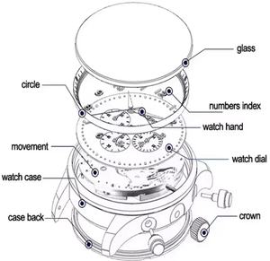 Montre de sport automatique de luxe pour homme Seagull 6029, 42 mm, verre saphir, boîtier en acier inoxydable, bracelet en cuir véritable, 22 mm - Product Image 5
