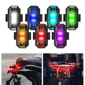 Feu arrière de vélo LED stroboscopique 7 couleurs anti-collision, <span class=keywords><strong>mini</strong></span> USB, clignotant de signalisation et d'avertissement pour la conduite nocturne, alimentation par batterie - Product Image 2