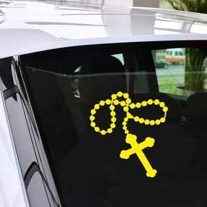 4 Adesivi Per Specchietto "Trust In God" – Decalcomanie Cristiane In Nero Per Auto, Regalo Di Fede