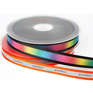 Low Price Custom Polyester Twill Tape rainbow Heat Transfer Printed Woven logo Leash Bag Nylon <b>Webbing</b> - Product Image 1