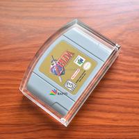 Boîtier de protection en acrylique pour cartouche de jeu vidéo Nintendo 64 N64 avec couvercle magnétique résistant aux UV