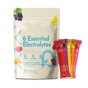 Sachet de Polvo para Bebida Hidratante con 20 Sobres, 6 Electrolitos Esenciales, Vitamina C <span class=keywords><strong>y</strong></span> Zinc, Etiqueta OEM Original de Fábrica, Venta al por Mayor - Product Image 1
