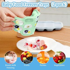 Sucette en silicone pour bébé de 0 à 12 <span class=keywords><strong>mois</strong></span> Mangeoire écologique de qualité alimentaire sans BPA avec couvercle de plateau de congélation pour sucettes glacées au lait maternel - Product Image 2