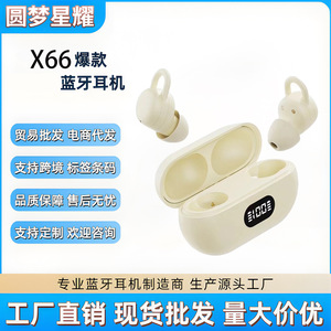 Auriculares inalámbricos Bluetooth X66 con pantalla de batería, cancelación de ruido, mini auriculares internos para dormir - Product Image 4
