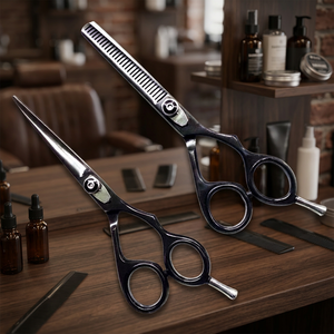 Ciseaux professionnels pour la coupe des cheveux, en acier inoxydable japonais J2, lames aiguisées et légères, pour droitiers, manche long, usage en salon - Product Image 3