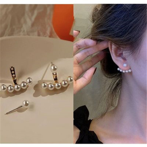 ROXI Hot Sale Temperament Two Wear <b>Earrings</b> <b>Back</b> Hanging Pearl Stud <b>Earrings</b> for Women - Product Image 5