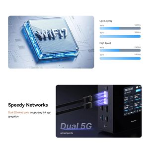 Atomman Mini PC X7 ti inte1 siêu 9-185H 4 inch màn hình 2 * usb4 2*5g RJ45 máy ảnh oculink win11 chơi game PC mini máy tính wifi7 - Product Image 3