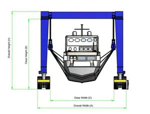 Grúa de pórtico de elevación de barco móvil oficial XCMG 32t ~ 1200t grúa de yate con alta calidad - Product Image 4