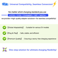 Nouvel adaptateur KED CCS2 vers CCS1/J1772/Type2, connecteur de charge rapide DC+AC, 250A 200KW, adaptateur de charge pour véhicule électrique pour Tesla