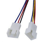 Graphics Card Fan Power Cable 12cm PH2.0 Small 4Pin to Double 3Pin 4Pin PVC Fan Cable Power Adapter Cable Lead Wire