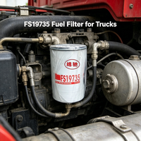 Suku Cadang Mesin Excavator Berkualitas Tinggi OEM, Filter Pemisah Air Bahan Bakar P551843 FS19735 untuk Truk