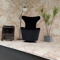 Dalle de marbre naturel doré poli pour escalier, décoration intérieure, mur de fond de villa, sol en pierre de luxe, marches de salle de bain