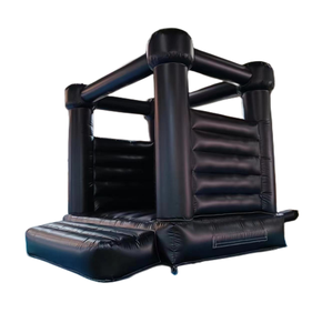 Alquiler de castillo inflable negro con tobogán, piscina y zona de juegos acuáticos. - Product Image 5
