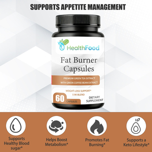 OEM ODM Garcinia Cambogia Fat Burning Capsules with Raspberry Ketones and Green Tea Extract for Weight Management Support - Product Image 3