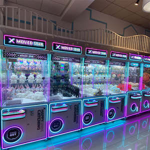 Vente en gros fournisseur <span class=keywords><strong>de</strong></span> jeu <span class=keywords><strong>de</strong></span> griffe <span class=keywords><strong>de</strong></span> grue simple électronique à pièces d'étoiles mobiles machine transparente à louer mignonne machine à griffes - Product Image 2